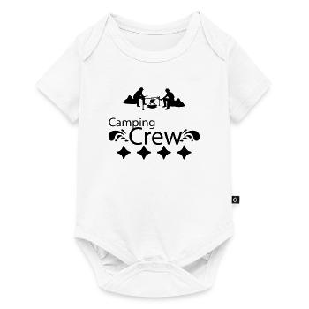 Vacances amoureux de la nature Camping dicton amusant - Body à manches courtes Premium Bébé - blanc - Devant