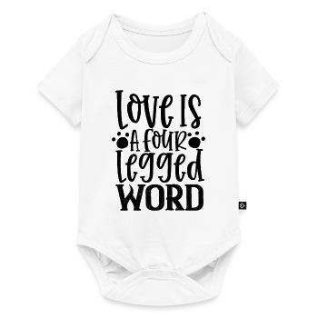 Love is a four-legged word - Baby Premium short-sleeve bodysuit - white - Front