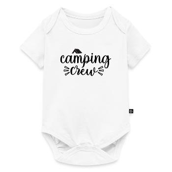 Camping Mannschaft Wandershirt - Baby Premium Kurzarmbody - Weiß - Vorne