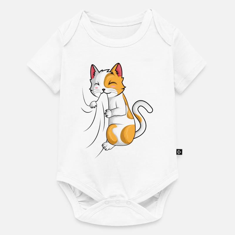 Félin - Body à manches courtes Premium Bébé - blanc