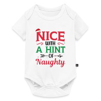 Schön mit einem Hauch von unanständig Weihnachten - Baby Premium Kurzarmbody - Weiß - Vorne