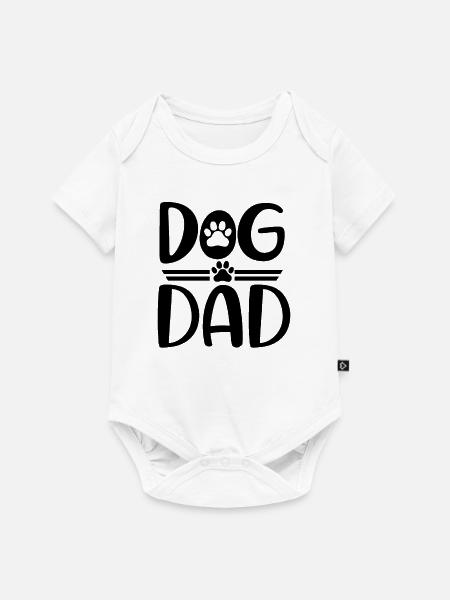 Hunde-Papa - Baby Premium Kurzarmbody - Weiß