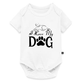 I love my dog - Baby Premium short-sleeve bodysuit - white - Front
