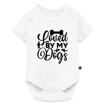 Loved by my dogs - Baby Premium short-sleeve bodysuit - white - Front