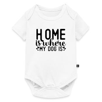 Home is where the dog is - Baby Premium short-sleeve bodysuit - white - Front