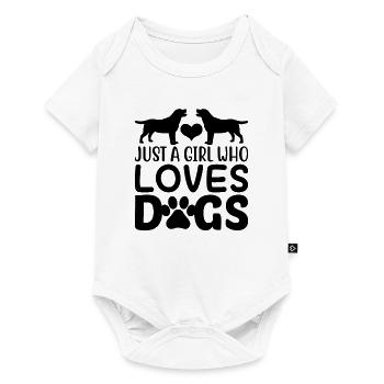 JUST A GIRL WHO LOVES DOGS - Baby Premium short-sleeve bodysuit - white - Front