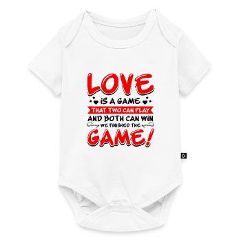 Valentins Tag Beziehung Liebes Spruch - Baby Premium Kurzarmbody - Weiß - Vorne