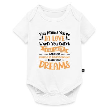 Valentins Tag Beziehung Liebes Spruch - Baby Premium Kurzarmbody - Weiß - Vorne