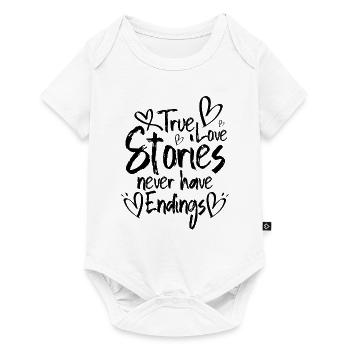 Valentins Tag Beziehung Liebes Spruch - Baby Premium Kurzarmbody - Weiß - Vorne