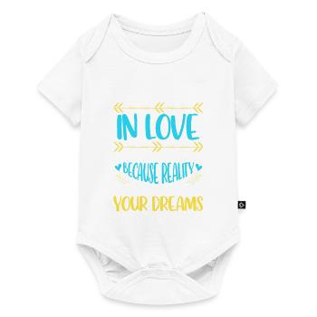 Valentins Tag Beziehung Liebes Spruch - Baby Premium Kurzarmbody - Weiß - Vorne