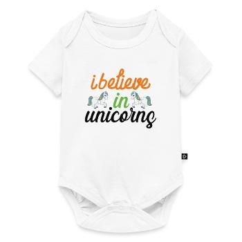 I believe in unicorn unicorn - Baby Premium short-sleeve bodysuit - white - Front