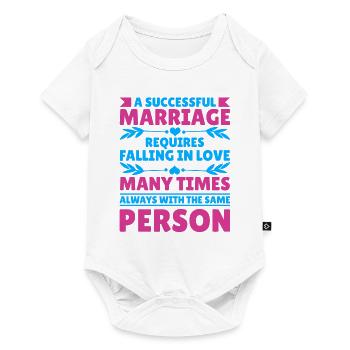 Valentins Tag Beziehung Liebes Spruch - Baby Premium Kurzarmbody - Weiß - Vorne