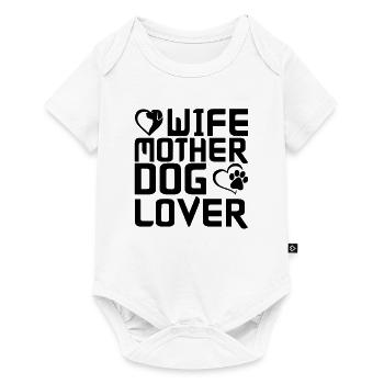 Femme Mère Chien amoureux - Body à manches courtes Premium Bébé - blanc - Devant