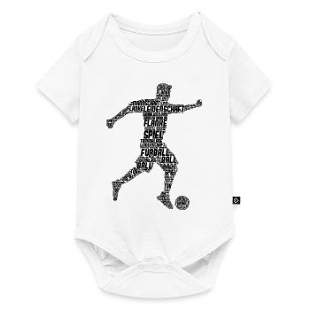 Fußball - Baby Premium Kurzarmbody - Weiß - Vorne