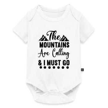 The mountains call for holidays - Baby Premium short-sleeve bodysuit - white - Front
