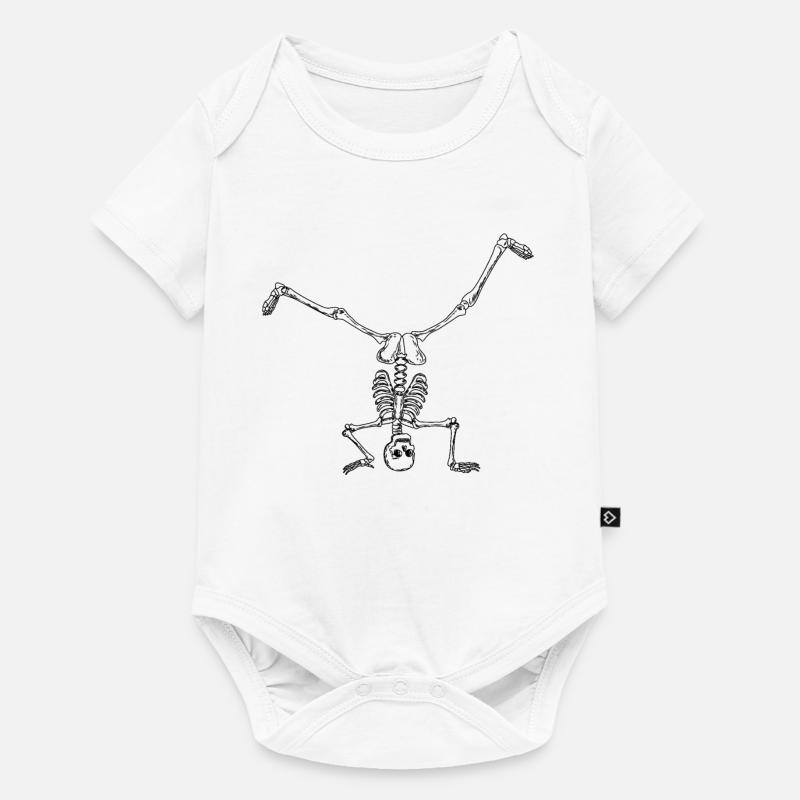 Breakdance breakdancer breakdance squelette - Body à manches courtes Premium Bébé - blanc