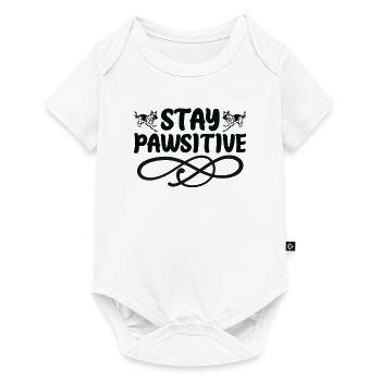 Stay positive paw - Baby Premium short-sleeve bodysuit - white - Front