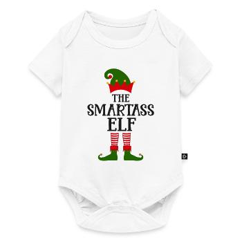 The clever shit elf Ugly Christmas - Baby Premium short-sleeve bodysuit - white - Front