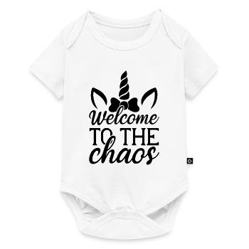 Bienvenue à Chaos Unicorn - Body à manches courtes Premium Bébé - blanc - Devant