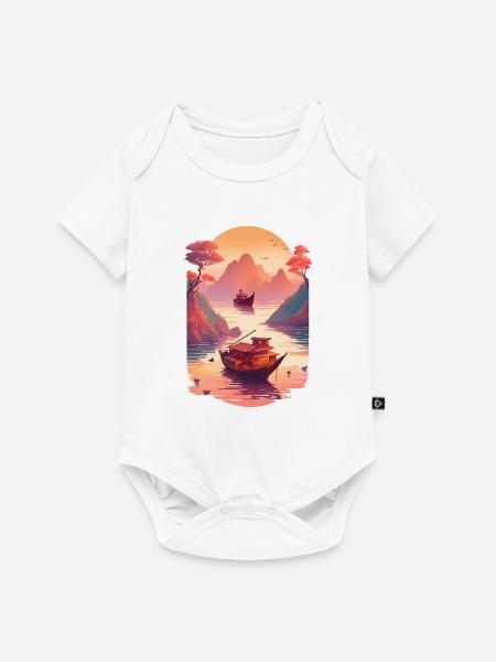 Sunset Serenade, Ninh Binh - Baby Premium Kurzarmbody - Weiß