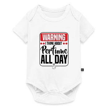 Parfüm Fragrance Perfüm Perfume Parfum Duft - Baby Premium Kurzarmbody - Weiß - Vorne