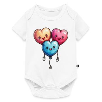 Balloon hearts also for children and birthdays - Baby Premium short-sleeve bodysuit - white - Front