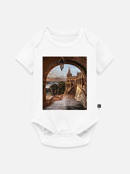 Fischerbastei, Budapest, Ungarn - Baby Premium Kurzarmbody - Weiß