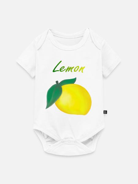 Zitrone - Baby Premium Kurzarmbody - Weiß