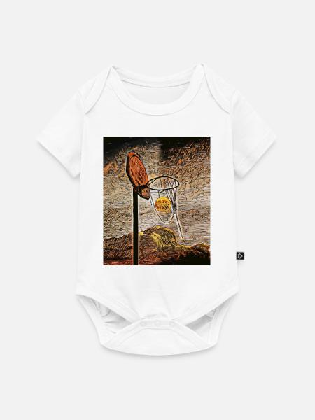 Mondschein-Basketball - Baby Premium Kurzarmbody - Weiß