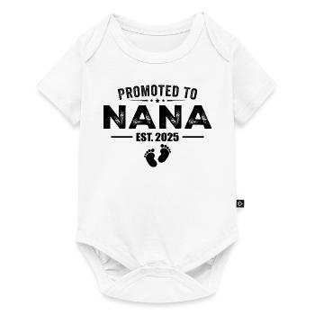 Promoted To Nana is 2025 Funny For New Nana - Baby Premium short-sleeve bodysuit - white - Front