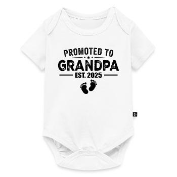 Promoted To Grandpa Est 2025 Funny For New Grandpa - Body à manches courtes Premium Bébé - blanc - Devant