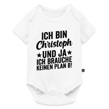 First name Chris Christoph - Baby Premium short-sleeve bodysuit - white - Front
