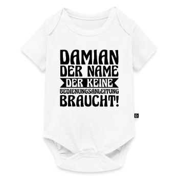 First name Damian - Baby Premium short-sleeve bodysuit - white - Front