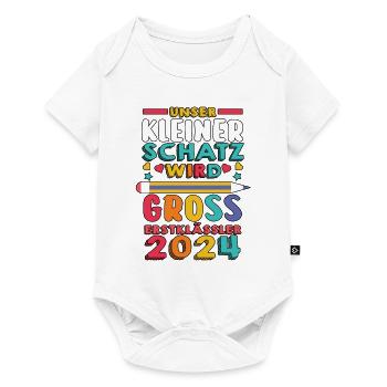 Parents Écolier École primaire Première classe Inscription - Body à manches courtes Premium Bébé - blanc - Devant