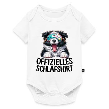 Chemise de nuit officielle Border Collie - Body à manches courtes Premium Bébé - blanc - Devant