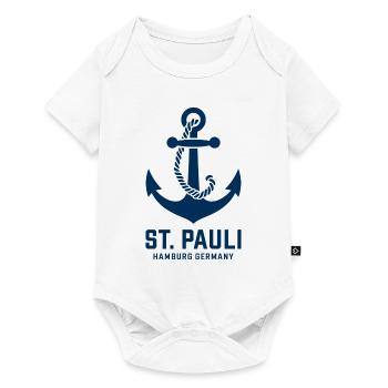 St. Pauli Hamburg Anker Reeperbahn - Baby Premium Kurzarmbody - Weiß - Vorne