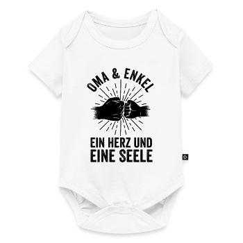 Grand-mère Petit-fils Mamie - Body à manches courtes Premium Bébé - blanc - Devant