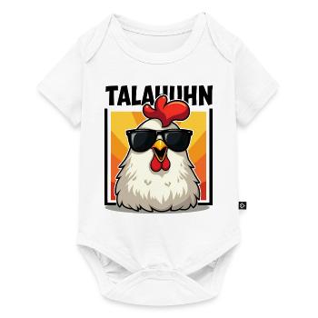 TALAHUHN Lustiger Spruch Meme Deutsch Rap Straße - Baby Premium Kurzarmbody - Weiß - Vorne