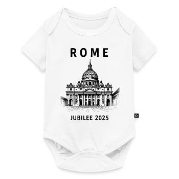 Jubilee 2025 - Rome Pilgrim Motif - Baby Premium short-sleeve bodysuit - white - Front