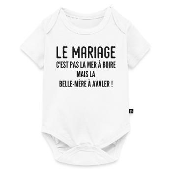 Belle-mère citation humoristique - Body à manches courtes Premium Bébé - blanc - Devant