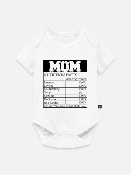 Mama - Baby Premium Kurzarmbody - Weiß
