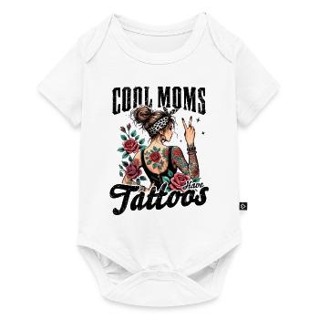 Cool Moms Have Tattoos - Baby Premium short-sleeve bodysuit - white - Front
