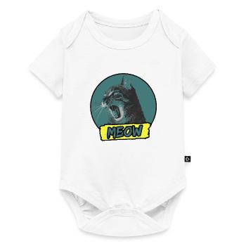 Chat meow Cat - Body à manches courtes Premium Bébé - blanc - Devant