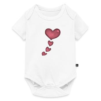 pink heart - Baby Premium short-sleeve bodysuit - white - Front