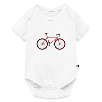 bike cyclist t-shirt cycling bike - Baby Premium short-sleeve bodysuit - white - Front