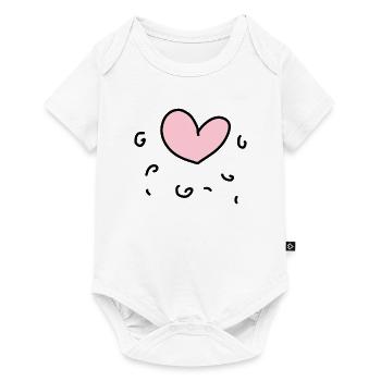 pink heart - Baby Premium short-sleeve bodysuit - white - Front