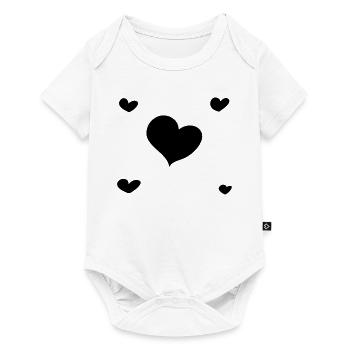 Herzen Herz - Baby Premium Kurzarmbody - Weiß - Vorne