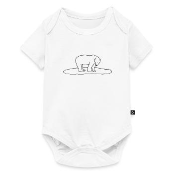 Protection du climat Ours polaire - Body à manches courtes Premium Bébé - blanc - Devant