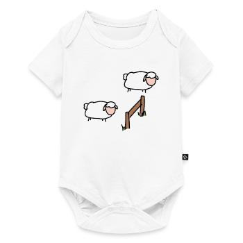 Sheep sleep - Baby Premium short-sleeve bodysuit - white - Front
