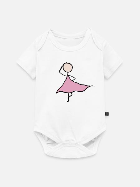 tänzerin kleid - Baby Premium Kurzarmbody - Weiß